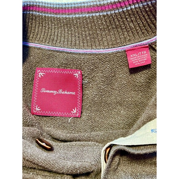Tommy Bahama Mens Brown Tight Knit Sweater Pullover Cotton Nylon Size XXL - Picture 11 of 11